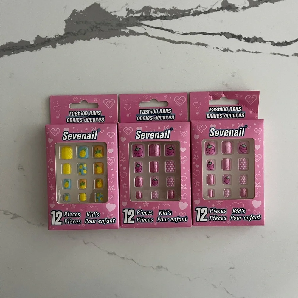 Set of 3 Kids Fashion Nails